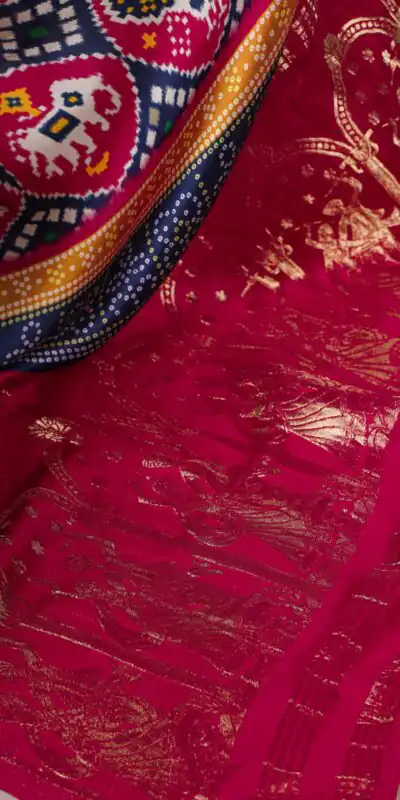 YNF 7801 Blue Gaji Silk Saree with Patola Print. Wedding, Party, Festive, Events, Best Price ₹2999. Delivery 4-6 Working Days. Shop now. | Bollywood Sarees, Creative Sarees, Designer Sarees, Embroidered Sarees, Ethnic Saree, Modern Digital sarees, Party Wear Sarees, Sarees