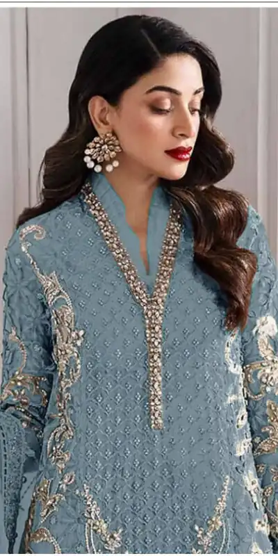 FC 1192 Blue Color Georgette Salwar Suit with Embroidery Work. Introductory Price ₹2499. Delivery 4-6 Working Days. Shop now. | Jump Suits, Straight Suits, Tops & Bottoms, Track Suits, Trendy Wear, Casual Suits, Creative suits, Designer Suits, Palazzo Suits, Party Wear Suits, Patiala Suits, Salwar suit