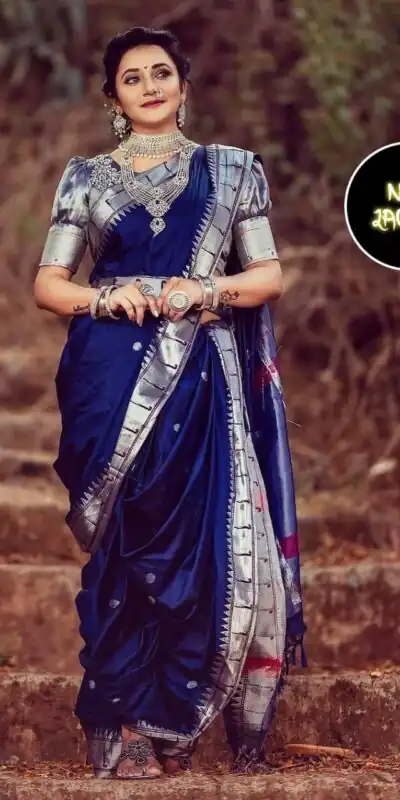 KPR 112 Blue in Color Soft Lichi Silk Lace Border & Lace Work Saree . Grab it for ₹1399. Delivery 4-6 Working Days. Shop now. | Bollywood Sarees, Creative Sarees, Designer Sarees, Embroidered Sarees, Ethnic Saree, Modern Digital sarees, Party Wear Sarees, Sarees