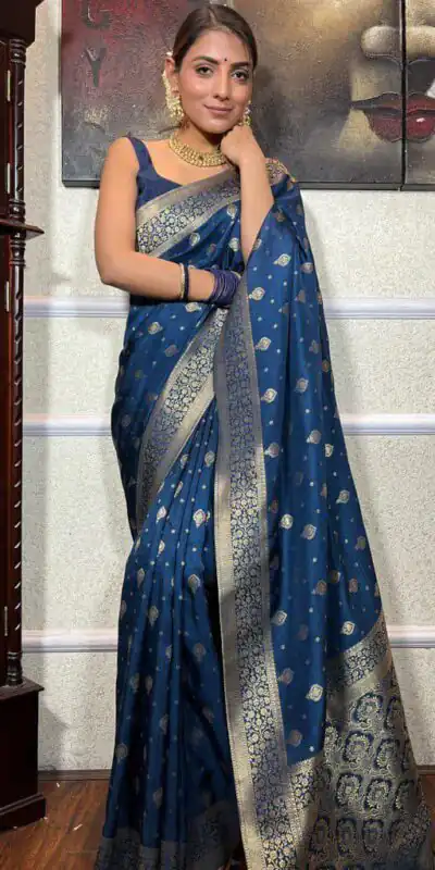KPR 210 Blue Soft Lichi Silk Saree with Lace Work & Lace Border. Special Price ₹1399. Delivery 4-6 Working Days. Shop now. | Bollywood Sarees, Creative Sarees, Designer Sarees, Embroidered Sarees, Ethnic Saree, Modern Digital sarees, Party Wear Sarees, Sarees