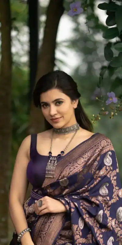 KPR 192 Blue Soft Lichi Silk Saree with Lace Border & Lace Work. Affordable Price ₹1449. Delivery 4-6 Working Days. Shop now. | Bollywood Sarees, Creative Sarees, Designer Sarees, Embroidered Sarees, Ethnic Saree, Modern Digital sarees, Party Wear Sarees, Sarees