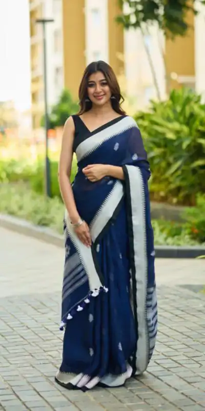 KPR 251 Blue Soft Lilan Slab Saree Perfect for Wedding, Party, Temple Visit, Sangeet, Pooja – . Festive Deal ₹1349. Delivery 4-6 Working Days. Shop now. | Bollywood Sarees, Creative Sarees, Designer Sarees, Embroidered Sarees, Ethnic Saree, Modern Digital sarees, Party Wear Sarees, Sarees