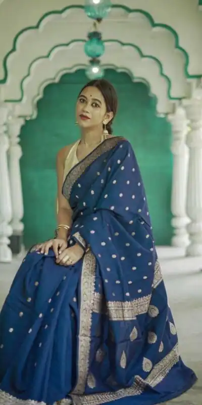 KP 6040 Blue Soft Lilan Slab Saree with Weaving Work Designer Work. Festive Deal ₹1399. Delivery 4-6 Working Days. Shop now. | Bollywood Sarees, Creative Sarees, Designer Sarees, Embroidered Sarees, Ethnic Saree, Modern Digital sarees, Party Wear Sarees, Sarees