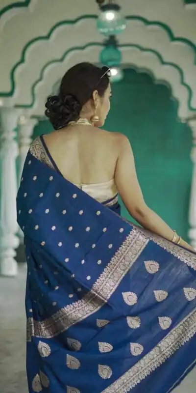 KP 6040 Blue Soft Lilan Slab Saree with Weaving Work Designer Work. Festive Deal ₹1399. Delivery 4-6 Working Days. Shop now. | Bollywood Sarees, Creative Sarees, Designer Sarees, Embroidered Sarees, Ethnic Saree, Modern Digital sarees, Party Wear Sarees, Sarees