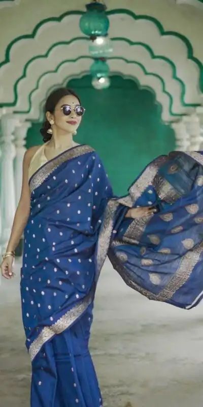 KP 6040 Blue Soft Lilan Slab Saree with Weaving Work Designer Work. Festive Deal ₹1399. Delivery 4-6 Working Days. Shop now. | Bollywood Sarees, Creative Sarees, Designer Sarees, Embroidered Sarees, Ethnic Saree, Modern Digital sarees, Party Wear Sarees, Sarees