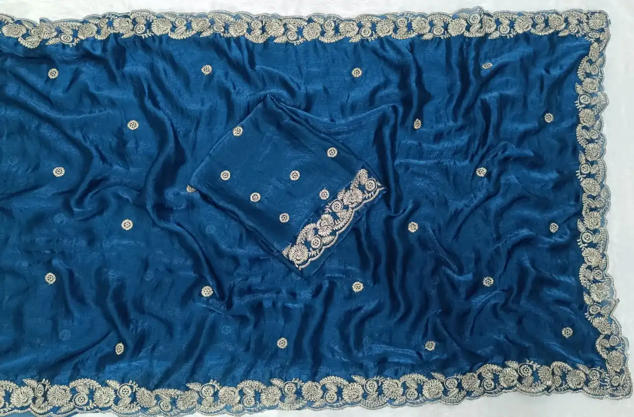 JR 655 Blue Space Silk Saree Perfect for Wedding, Party, Pooja, Makar Sankranti, Temple Visit – . Affordable Price ₹1999. Delivery 4-6 Working Days | Bollywood Sarees, Creative Sarees, Designer Sarees, Embroidered Sarees, Ethnic Saree, Modern Digital sarees, Party Wear Sarees, Sarees