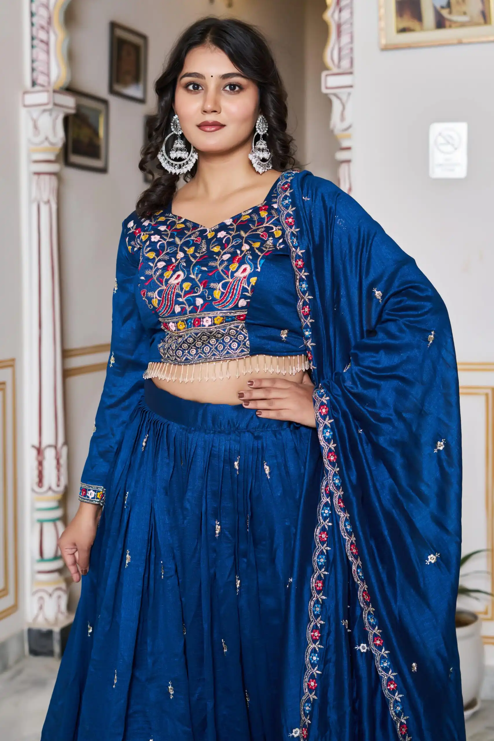 Ram 147 Blue Vichitra Silk Lehenga Choli Perfect for Wedding, Party, Ganesh Chaturthi, Housewarming, Engagement – . Introductory Price ₹3349. Delivery | Bollywood Lehenga, Creative Lehenga, Designer Lehenga, Embroidered Lehenga, Lehenga, Party Wear Lehenga