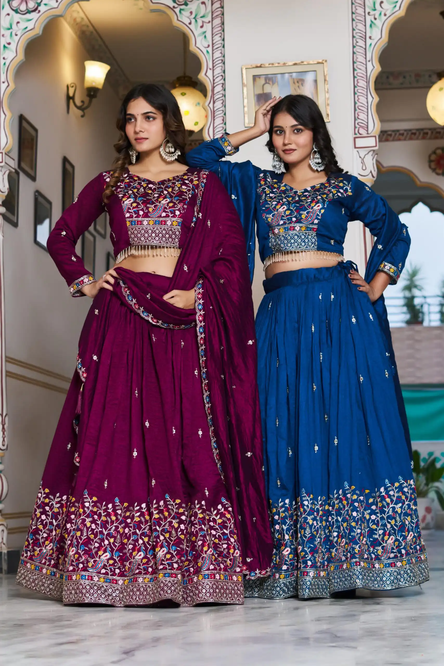 Ram 147 Blue Vichitra Silk Lehenga Choli Perfect for Wedding, Party, Ganesh Chaturthi, Housewarming, Engagement – . Introductory Price ₹3349. Delivery | Bollywood Lehenga, Creative Lehenga, Designer Lehenga, Embroidered Lehenga, Lehenga, Party Wear Lehenga