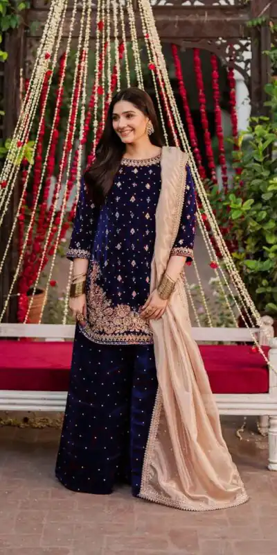 KD 1536 Blue Viscose Velvet Thread Sequence Work Salwar Suit Wedding, Party, Festive, Events, Special Price ₹2399. Delivery 4-6 Working Days. Shop now. | Designer Suits, Jump Suits, Tops & Bottoms, Track Suits, Trendy Wear, Casual Suits, Creative suits, Palazzo Suits, Party Wear Suits, Patiala Suits, Salwar suit, Straight Suits