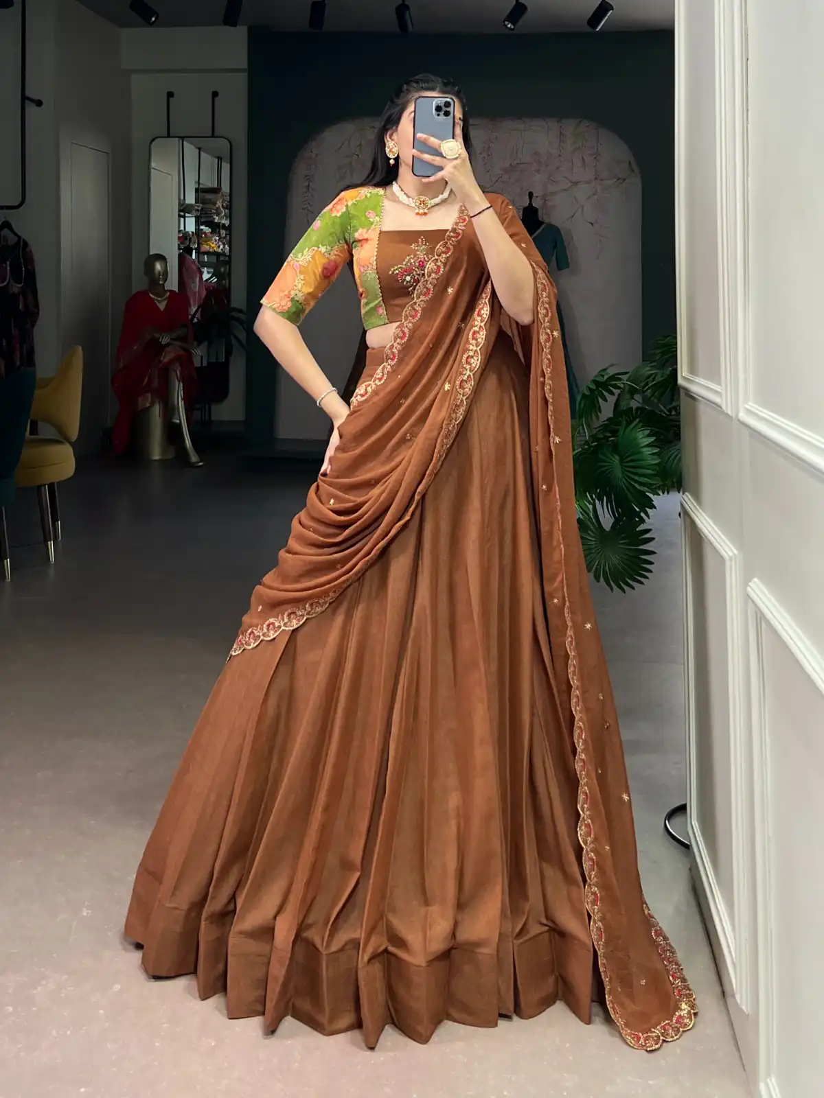 LNB 1068 Brown in Chocolate Crush Embroidery Work & Sequins Work Lehenga Choli . Available at ₹3349 only. Delivery 4-6 Working Days. Shop now. | Bollywood Lehenga, Creative Lehenga, Designer Lehenga, Embroidered Lehenga, Lehenga, Party Wear Lehenga