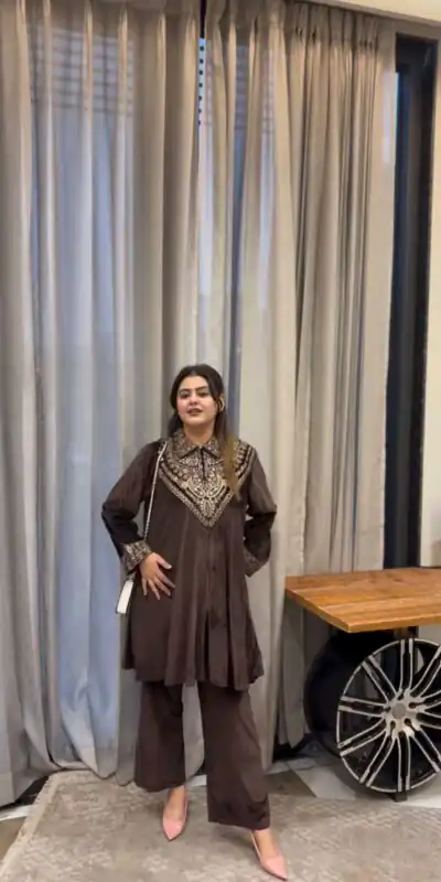 BE 413 Brown Color Velvet Salwar Suit with Embroidery Work. Wedding, Party, Festive, Events, Special Price ₹1799. Delivery 4-6 Working Days. Shop now. | Jump Suits, Straight Suits, Tops & Bottoms, Track Suits, Trendy Wear, Casual Suits, Creative suits, Designer Suits, Palazzo Suits, Party Wear Suits, Patiala Suits, Salwar suit