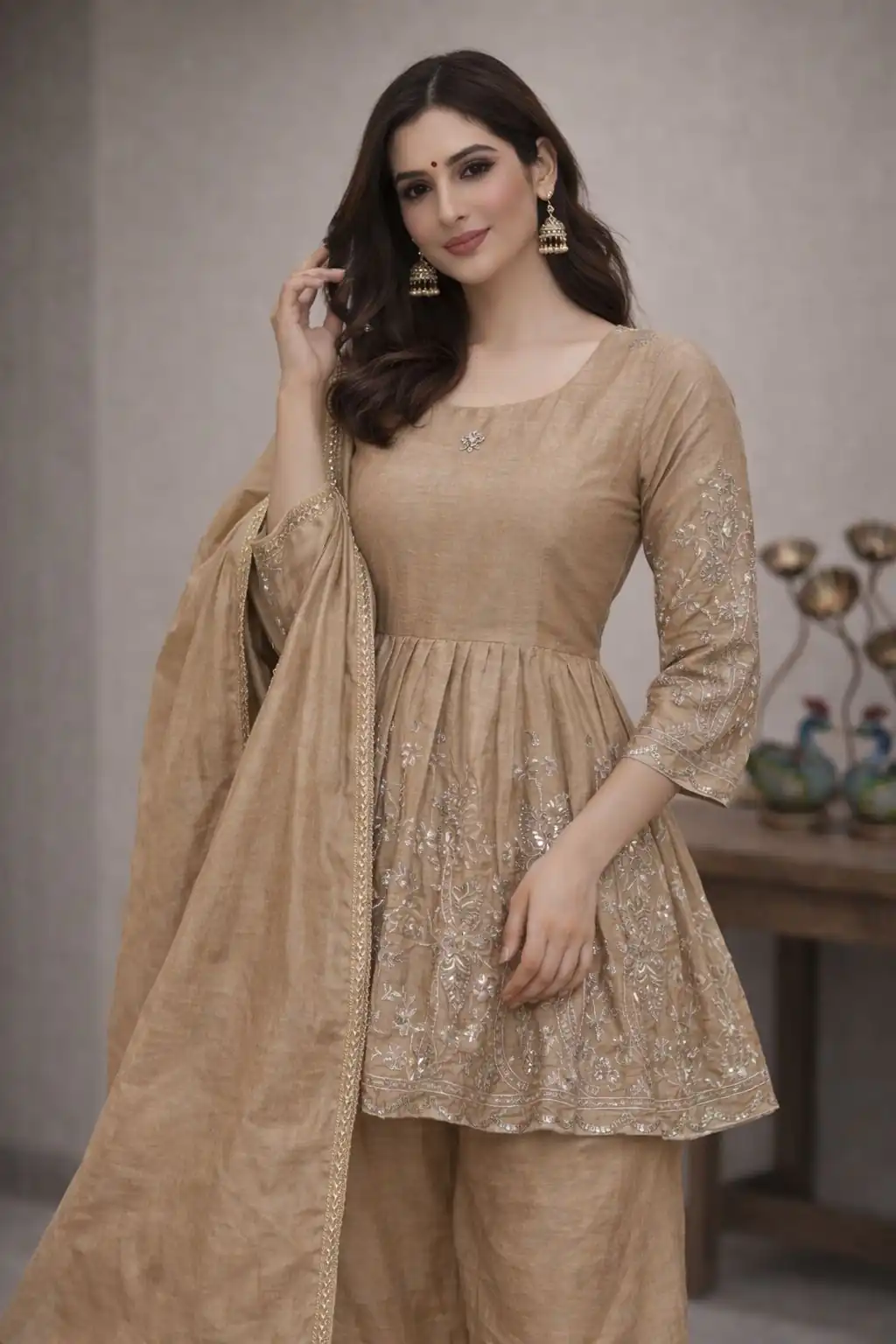 VLM 300 Chiku Chinon Silk with Lace Work & Embroidery Work Salwar Suit . Affordable Price ₹1899. Delivery 4-6 Working Days. Shop now. | Jump Suits, Straight Suits, Casual Suits, Creative suits, Designer Suits, Palazzo Suits, Party Wear Suits, Patiala Suits, Salwar suit