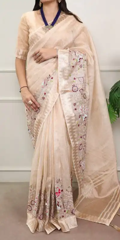 YNF 7401 Cream in Zari Kota Tissue Zari Work & Embroidery Work Saree . Get it for ₹3199. Delivery 4-6 Working Days. Shop now. | Bollywood Sarees, Creative Sarees, Designer Sarees, Embroidered Sarees, Ethnic Saree, Modern Digital sarees, Party Wear Sarees, Sarees