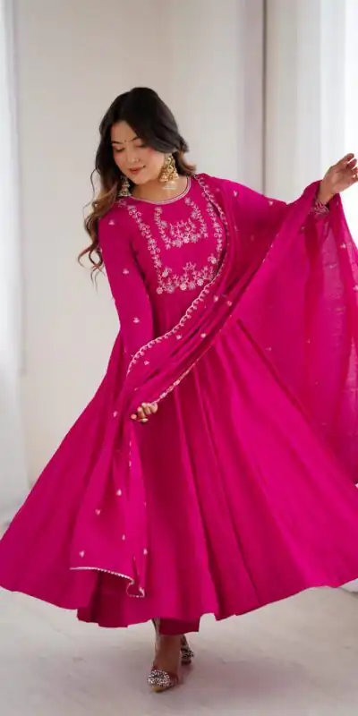 KB 289 Dark Pink with Bead Work & Embroidery Work Roman Chanderi Silk Salwar Suit . Special Price ₹2399. Delivery 4-6 Working Days. Shop now. | Jump Suits, Tops & Bottoms, Track Suits, Trendy Wear, Casual Suits, Creative suits, Designer Suits, Palazzo Suits, Party Wear Suits, Patiala Suits, Salwar suit, Straight Suits