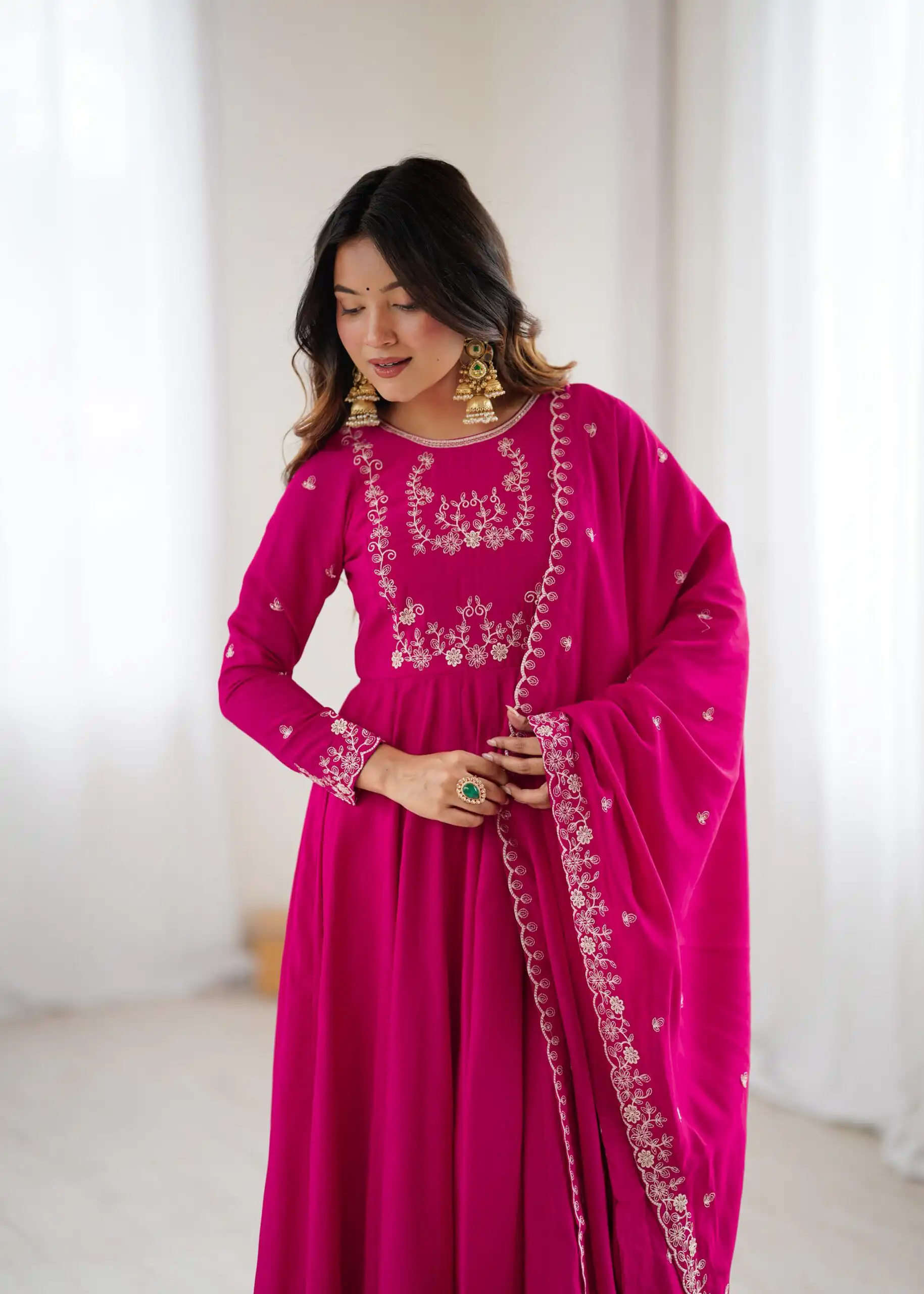 KB 289 Dark Pink with Bead Work & Embroidery Work Roman Chanderi Silk Salwar Suit . Special Price ₹2399. Delivery 4-6 Working Days. Shop now. | Jump Suits, Tops & Bottoms, Track Suits, Trendy Wear, Casual Suits, Creative suits, Designer Suits, Palazzo Suits, Party Wear Suits, Patiala Suits, Salwar suit, Straight Suits