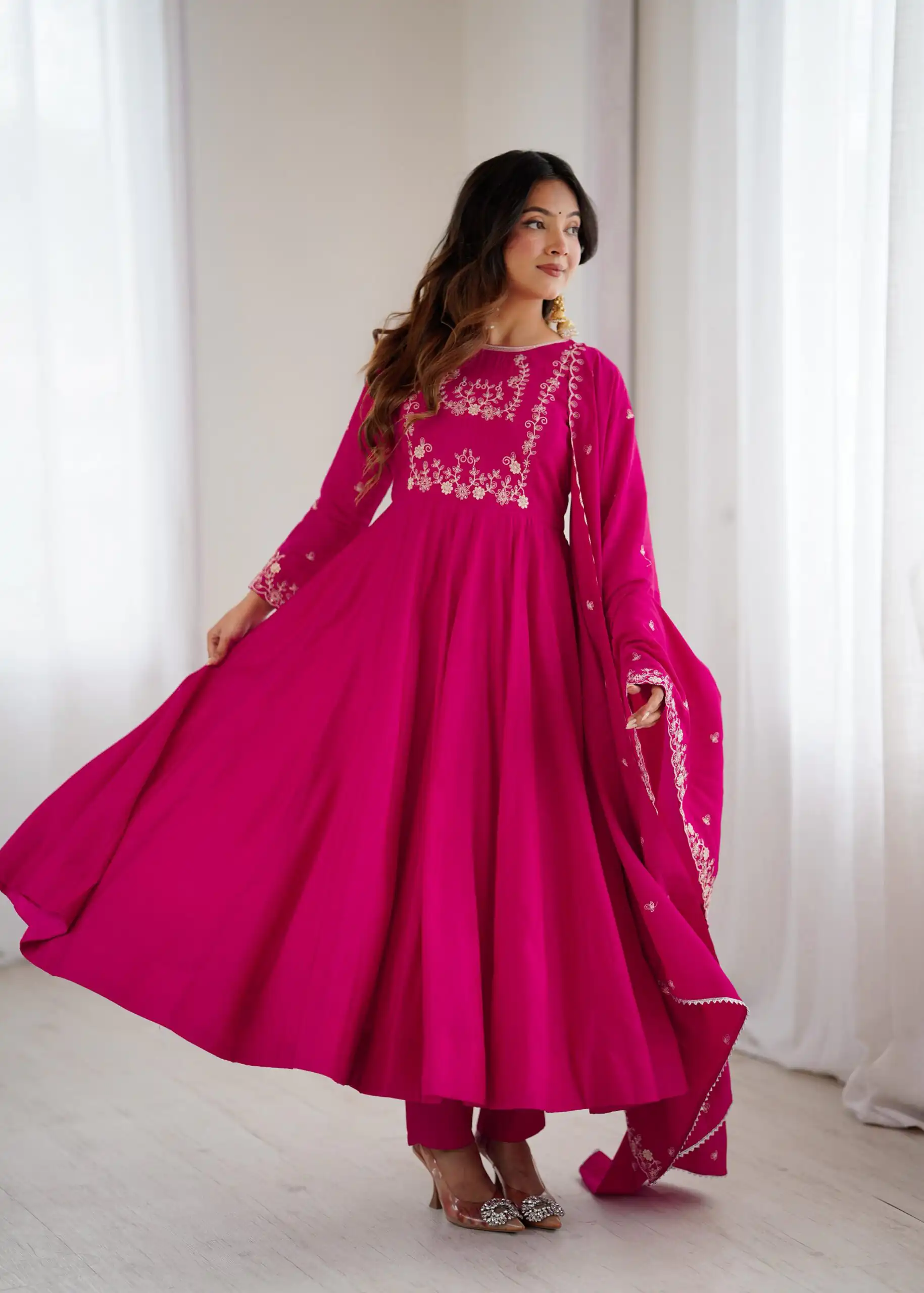 KB 289 Dark Pink with Bead Work & Embroidery Work Roman Chanderi Silk Salwar Suit . Special Price ₹2399. Delivery 4-6 Working Days. Shop now. | Jump Suits, Tops & Bottoms, Track Suits, Trendy Wear, Casual Suits, Creative suits, Designer Suits, Palazzo Suits, Party Wear Suits, Patiala Suits, Salwar suit, Straight Suits