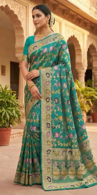 MS 546 Firozi in Color Banarasi Silk Zari Work All Over Saree . Available at ₹1649 only. Delivery 4-6 Working Days. Shop now. | Bollywood Sarees, Creative Sarees, Designer Sarees, Embroidered Sarees, Ethnic Saree, Modern Digital sarees, Party Wear Sarees, Sarees