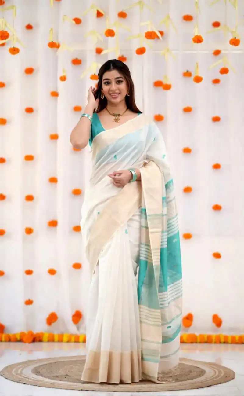 KPR 272 Firozi Color Soft Lilan Slab Saree with Lace Work & Lace Border. Get it for ₹1399. Delivery 4-6 Working Days. Shop now. | Bollywood Sarees, Creative Sarees, Designer Sarees, Embroidered Sarees, Ethnic Saree, Modern Digital sarees, Party Wear Sarees, Sarees