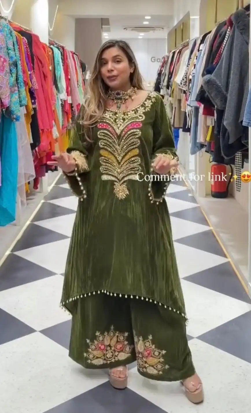 ST 1149 Green in 9000 Velvet Lace Work & Embroidery Work Salwar Suit . Affordable Price ₹2029. Delivery 4-6 Working Days. Shop now. | Jump Suits, Straight Suits, Tops & Bottoms, Track Suits, Trendy Wear, Casual Suits, Creative suits, Designer Suits, Palazzo Suits, Party Wear Suits, Patiala Suits, Salwar suit
