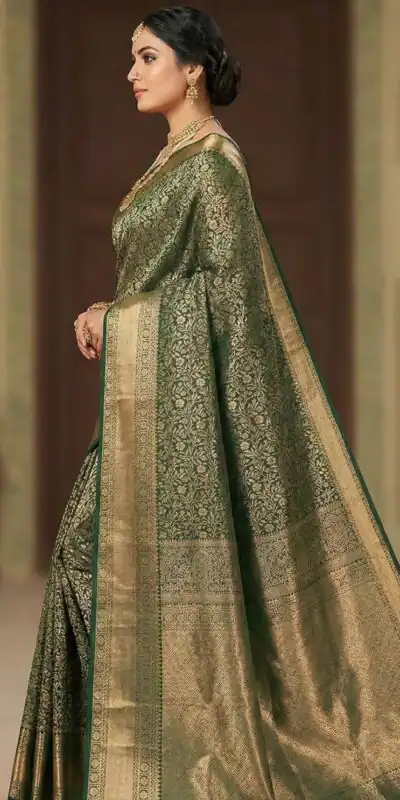 KPR 261 Green in Soft Lichi Silk Lace Border & Lace Work Saree . Available at ₹1499 only. Delivery 4-6 Working Days. Shop now. | Bollywood Sarees, Creative Sarees, Designer Sarees, Embroidered Sarees, Ethnic Saree, Modern Digital sarees, Party Wear Sarees, Sarees