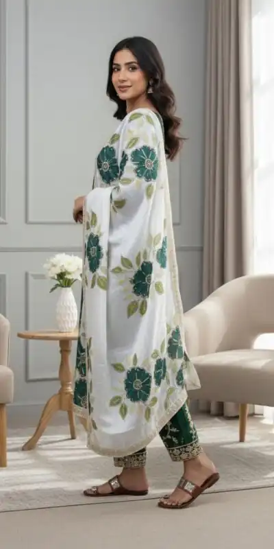 SRK 5315 Green Organza SILK Salwar Suit Perfect for Wedding, Party, Lohri, Ethnic Day, Eid – . Affordable Price ₹2499. Delivery 4-6 Working Days. | Jump Suits, Tops & Bottoms, Track Suits, Trendy Wear, Casual Suits, Creative suits, Designer Suits, Palazzo Suits, Party Wear Suits, Patiala Suits, Salwar suit, Straight Suits