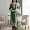 SRK 5315 Green Organza SILK Salwar Suit Perfect for Wedding, Party, Lohri, Ethnic Day, Eid – . Affordable Price ₹2499. Delivery 4-6 Working Days. | Jump Suits, Tops & Bottoms, Track Suits, Trendy Wear, Casual Suits, Creative suits, Designer Suits, Palazzo Suits, Party Wear Suits, Patiala Suits, Salwar suit, Straight Suits