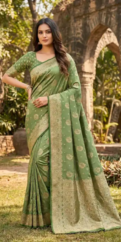 MB 9 Green Color Satin Silk Saree with Lace Work & Zari Work. Exclusive Offer ₹2149. Delivery 4-6 Working Days. Shop now. | Bollywood Sarees, Creative Sarees, Designer Sarees, Embroidered Sarees, Ethnic Saree, Modern Digital sarees, Party Wear Sarees, Sarees