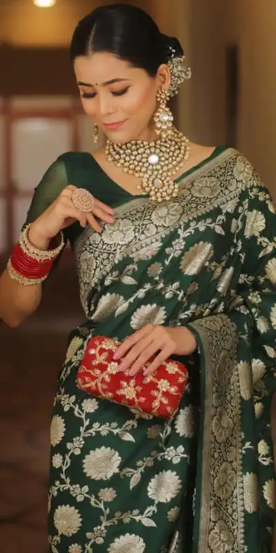KP 5085 Green in Soft Lichi Silk Wedding, Party, Festive, Events Designer Work Saree . Get it for ₹1349. Delivery 4-6 Working Days. Shop now. | Bollywood Sarees, Creative Sarees, Designer Sarees, Embroidered Sarees, Ethnic Saree, Modern Digital sarees, Party Wear Sarees, Sarees