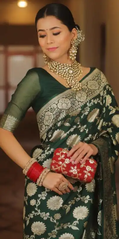 KP 5085 Green in Soft Lichi Silk Wedding, Party, Festive, Events Designer Work Saree . Get it for ₹1349. Delivery 4-6 Working Days. Shop now. | Bollywood Sarees, Creative Sarees, Designer Sarees, Embroidered Sarees, Ethnic Saree, Modern Digital sarees, Party Wear Sarees, Sarees
