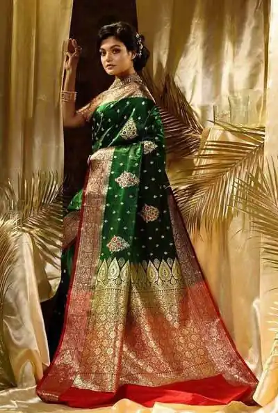 KPR 227 Green in Color Soft Lichi Silk. Lace Border & Lace Work Saree Grab it for ₹1399. Delivery 4-6 Working Days. Shop now. | Bollywood Sarees, Creative Sarees, Designer Sarees, Embroidered Sarees, Ethnic Saree, Modern Digital sarees, Party Wear Sarees, Sarees