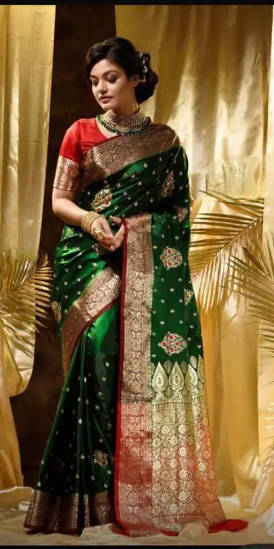 KPR 227 Green in Color Soft Lichi Silk. Lace Border & Lace Work Saree Grab it for ₹1399. Delivery 4-6 Working Days. Shop now. | Bollywood Sarees, Creative Sarees, Designer Sarees, Embroidered Sarees, Ethnic Saree, Modern Digital sarees, Party Wear Sarees, Sarees