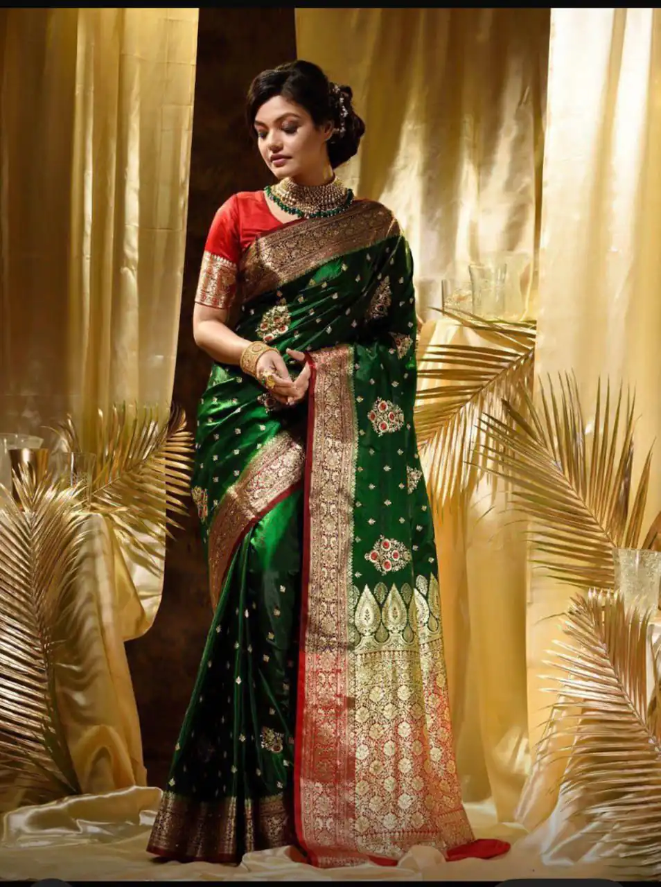 KPR 227 Green in Color Soft Lichi Silk. Lace Border & Lace Work Saree Grab it for ₹1399. Delivery 4-6 Working Days. Shop now. | Bollywood Sarees, Creative Sarees, Designer Sarees, Embroidered Sarees, Ethnic Saree, Modern Digital sarees, Party Wear Sarees, Sarees