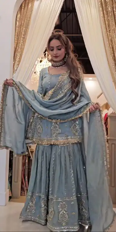 NF 1235 Grey in Chinon Silk Embroidery Work & Lace Work Salwar Suit . Exclusive Offer ₹2149. Delivery 4-6 Working Days. Shop now. | Jump Suits, Straight Suits, Tops & Bottoms, Track Suits, Trendy Wear, Casual Suits, Creative suits, Designer Suits, Palazzo Suits, Party Wear Suits, Patiala Suits, Salwar suit