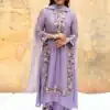 NSR 862 Lavender Faux Georgette Slawar Suit with Embroidery Work & Lace Work. Introductory Price ₹2149. Delivery 4-6 Working Days. Shop now. | Jump Suits, Tops & Bottoms, Track Suits, Trendy Wear, Casual Suits, Creative suits, Designer Suits, Palazzo Suits, Party Wear Suits, Patiala Suits, Salwar suit, Straight Suits