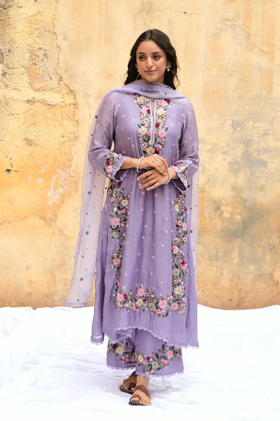 NSR 862 Lavender Faux Georgette Slawar Suit with Embroidery Work & Lace Work. Introductory Price ₹2149. Delivery 4-6 Working Days. Shop now. | Jump Suits, Tops & Bottoms, Track Suits, Trendy Wear, Casual Suits, Creative suits, Designer Suits, Palazzo Suits, Party Wear Suits, Patiala Suits, Salwar suit, Straight Suits