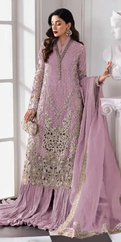 FC 1192 Lavender Color Georgette Salwar Suit with Embroidery Work. Introductory Price ₹2499. Delivery 4-6 Working Days. Shop now. | Jump Suits, Straight Suits, Tops & Bottoms, Track Suits, Trendy Wear, Casual Suits, Creative suits, Designer Suits, Palazzo Suits, Party Wear Suits, Patiala Suits, Salwar suit