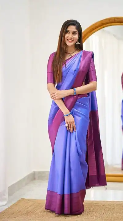 KPR 177 Lavender in Soft Lichi Silk Jacquard Work Designer Work Saree . Now at just ₹1449. Delivery 4-6 Working Days. Shop now. | Bollywood Sarees, Creative Sarees, Designer Sarees, Embroidered Sarees, Ethnic Saree, Modern Digital sarees, Party Wear Sarees, Sarees