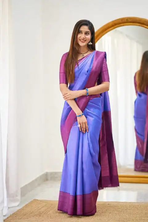 KPR 177 Lavender in Soft Lichi Silk Jacquard Work Designer Work Saree . Now at just ₹1449. Delivery 4-6 Working Days. Shop now. | Bollywood Sarees, Creative Sarees, Designer Sarees, Embroidered Sarees, Ethnic Saree, Modern Digital sarees, Party Wear Sarees, Sarees