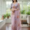 BT 412 Lavender TB Organza Saree with Digital Print. Wedding, Party, Festive, Events, Navratri , Special Price ₹1649. Delivery 4-6 Working Days. Shop now. | Bollywood Sarees, Creative Sarees, Designer Sarees, Embroidered Sarees, Ethnic Saree, Modern Digital sarees, Party Wear Sarees, Sarees