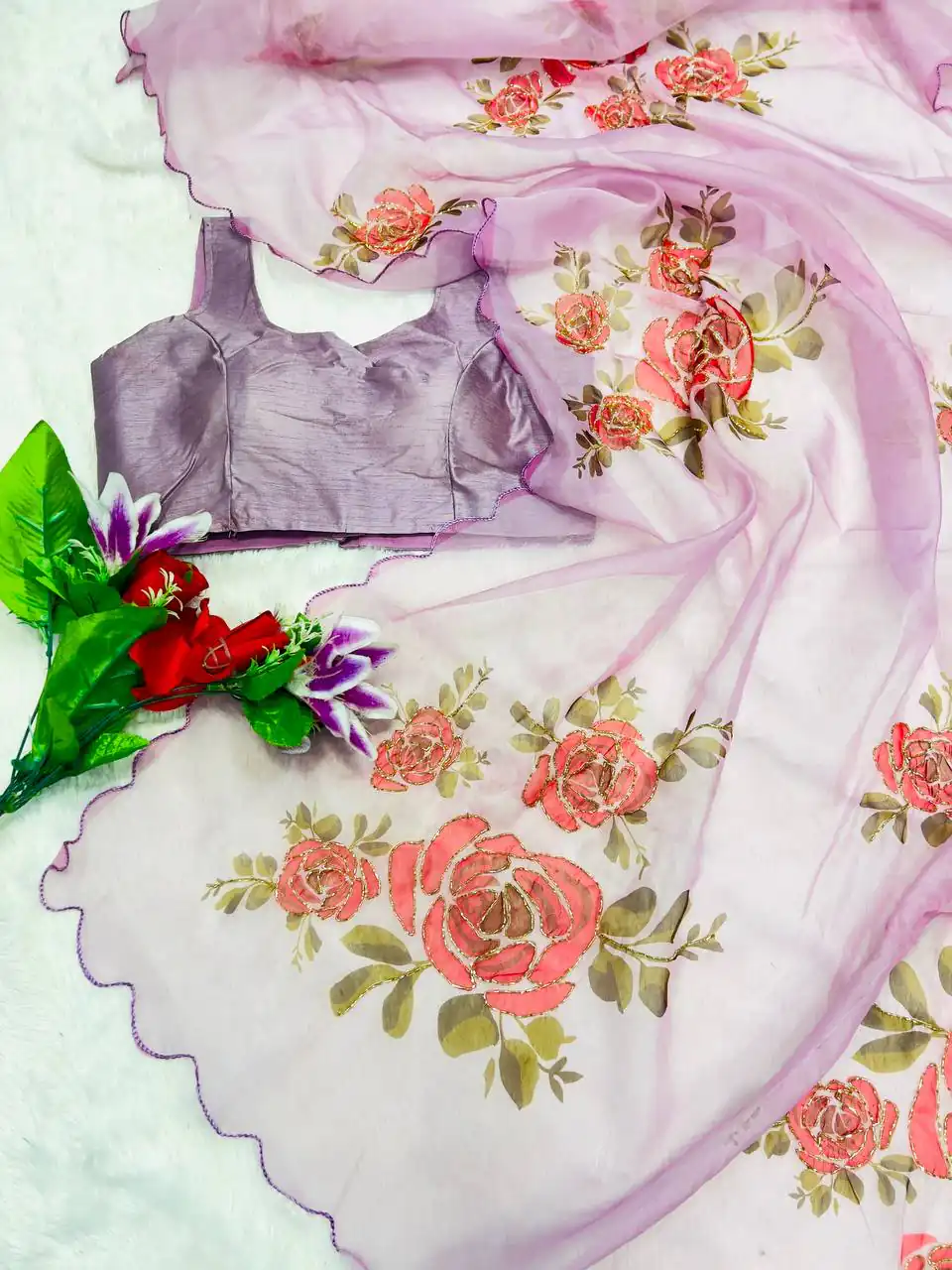 BT 412 Lavender TB Organza Saree with Digital Print. Wedding, Party, Festive, Events, Navratri , Special Price ₹1649. Delivery 4-6 Working Days. Shop now. | Bollywood Sarees, Creative Sarees, Designer Sarees, Embroidered Sarees, Ethnic Saree, Modern Digital sarees, Party Wear Sarees, Sarees