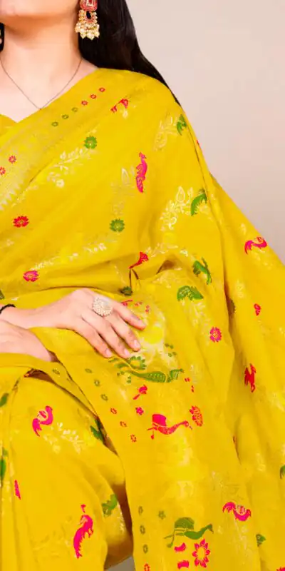 YNF 7907 Lemon Yellow Nylon Weaving Work Saree Perfect for Wedding, Party, Baby Shower, Holi, Ethnic Day – Available at ₹2149 only. Delivery 4-6 Working Da | Bollywood Sarees, Creative Sarees, Designer Sarees, Embroidered Sarees, Ethnic Saree, Modern Digital sarees, Party Wear Sarees, Sarees