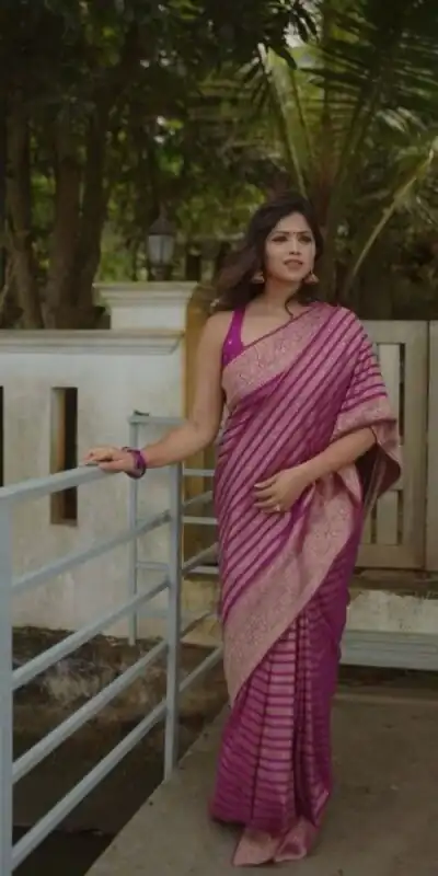 KPR 232 Light Purple Soft Lichi Silk Saree Perfect for Wedding, Party, Anniversary, Sangeet, Baby Shower Now at just ₹1399. Delivery 4-6 Working Days. Shop | Bollywood Sarees, Creative Sarees, Designer Sarees, Embroidered Sarees, Ethnic Saree, Modern Digital sarees, Party Wear Sarees, Sarees