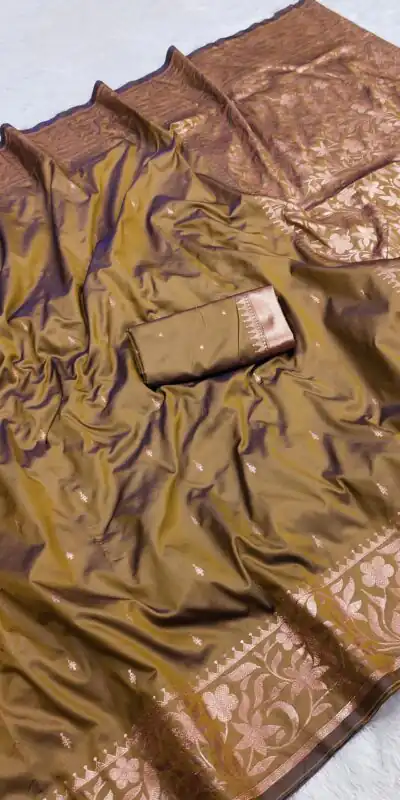 MB 197 Mahendi Color Banarasi Silk Saree with Zari Work & Lace Work. Exclusive Offer ₹1899. Delivery 4-6 Working Days. Shop now. | Bollywood Sarees, Creative Sarees, Designer Sarees, Embroidered Sarees, Ethnic Saree, Modern Digital sarees, Party Wear Sarees, Sarees