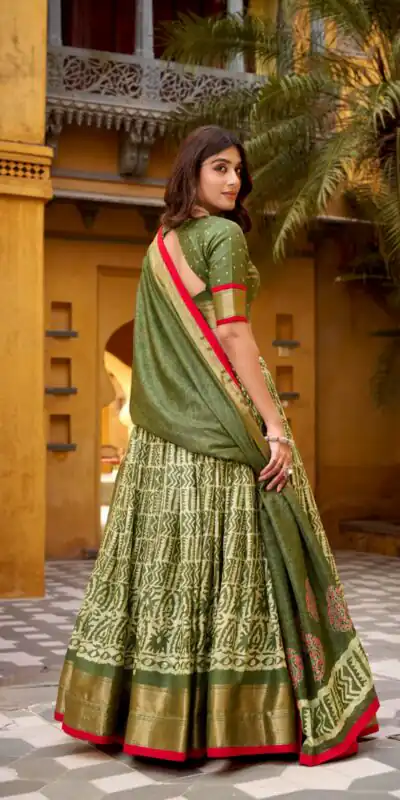 LNB 1252 Mahendi Dola Silk Lehenga Choli Perfect for Wedding, Party, Raksha Bandhan, Engagement, Onam – . Now at just ₹2449. Delivery 4-6 Working Days. | Bollywood Lehenga, Creative Lehenga, Designer Lehenga, Embroidered Lehenga, Lehenga, Party Wear Lehenga