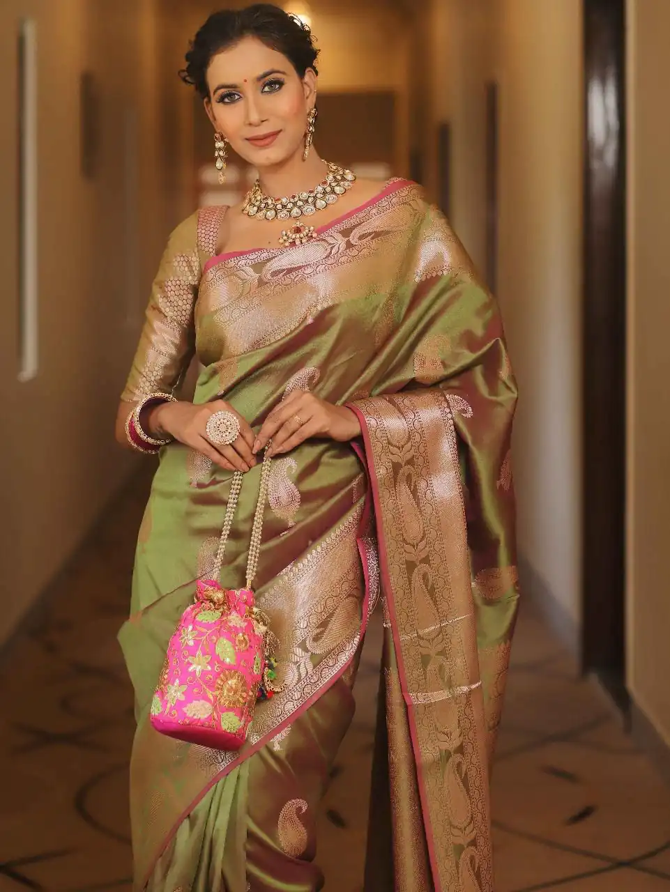 KPR 276 Mahendi in Soft Lichi Silk Lace Border & Lace Work Saree . Available at ₹1499 only. Delivery 4-6 Working Days. Shop now. | Bollywood Sarees, Creative Sarees, Designer Sarees, Embroidered Sarees, Ethnic Saree, Modern Digital sarees, Party Wear Sarees, Sarees