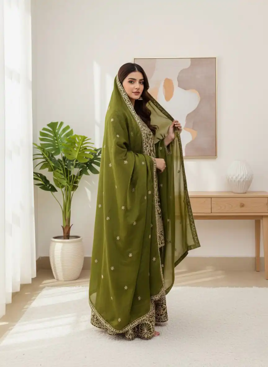 SR 1697 Mahendi Color Organza Silk Salwar Suit with Embroidery Work. Festive Deal ₹2549. Delivery 4-6 Working Days. Shop now. | Jump Suits, Straight Suits, Tops & Bottoms, Track Suits, Trendy Wear, Casual Suits, Creative suits, Designer Suits, Palazzo Suits, Party Wear Suits, Patiala Suits, Salwar suit