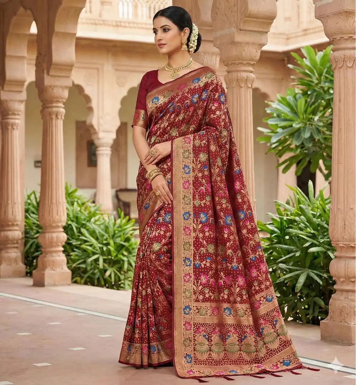 MS 546 Maroon in Color Banarasi Silk Zari Work All Over Saree . Available at ₹1649 only. Delivery 4-6 Working Days. Shop now. | Bollywood Sarees, Creative Sarees, Designer Sarees, Embroidered Sarees, Ethnic Saree, Modern Digital sarees, Party Wear Sarees, Sarees