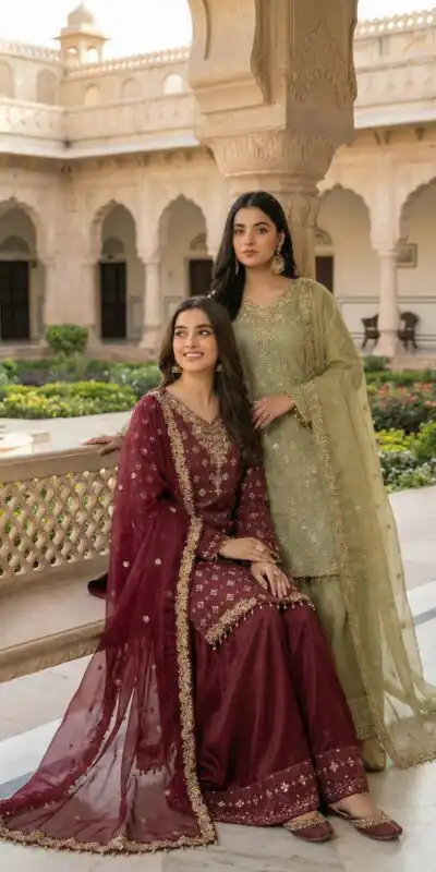 ZSR 3158 Maroon in Organza Silk Lace Work & Embroidery Work Salwar Suit . Get it for ₹2399. Delivery 4-6 Working Days. Shop now. | Jump Suits, Straight Suits, Tops & Bottoms, Track Suits, Trendy Wear, Casual Suits, Creative suits, Designer Suits, Palazzo Suits, Party Wear Suits, Patiala Suits, Salwar suit