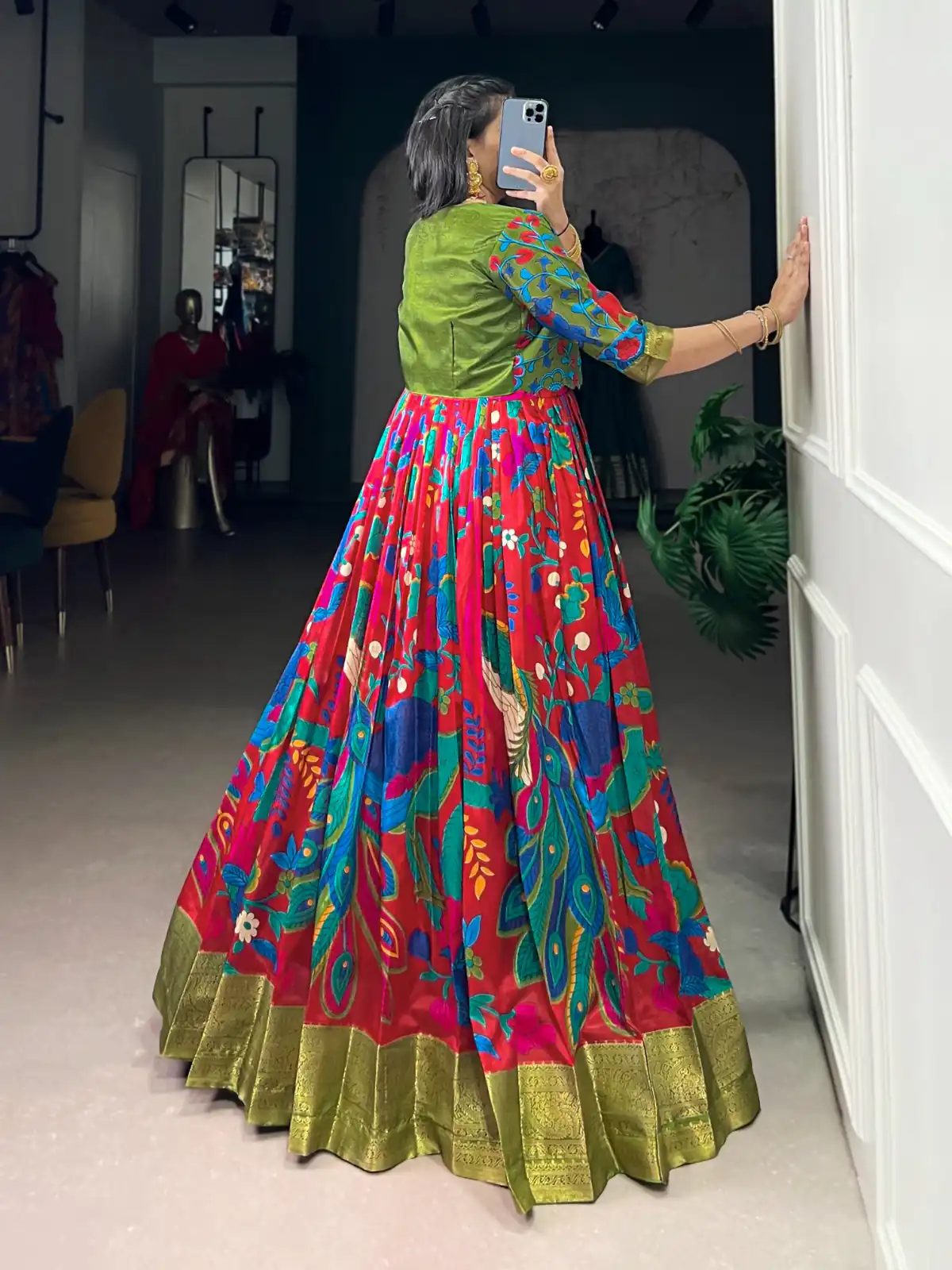 YNF 5035 Maroon in Taser Silk Zari Work & Kalamkari Print Gown . Available at ₹1799 only. Delivery 4-6 Working Days. Shop now. | Bollywood Gowns, Creative Gowns, Designer Gowns, Embroidered Gowns, Gowns, Party Wear Gowns