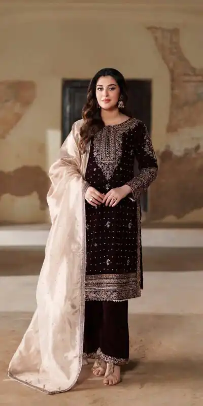 BE 422 Maroon with Embroidery Work Velvet Salwar Suit . Wedding, Party, Festive, Events, Grab it for ₹2099. Delivery 4-6 Working Days. Shop now. | Jump Suits, Straight Suits, Tops & Bottoms, Track Suits, Trendy Wear, Casual Suits, Creative suits, Designer Suits, Palazzo Suits, Party Wear Suits, Patiala Suits, Salwar suit